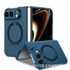 Adequado para iPhone Duo, esta capa de telefone magnética de cor sólida, com sensação de pele e acabamento fosco oferece cobertura total e proteção contra quedas para a tela dobrável da Apple.
