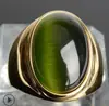 R0021-HK03 Anillo Retro Elegante de Acero de Titanio con Gema para Hombres y Mujeres Anillo de Joyería Simple de Moda Retro Anillo