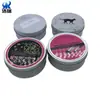 Caja de hierro para limpiar brochas de maquillaje caja de esponja de limpieza de doble capa logo caja de limpieza para brochas de maquillaje sombra de ojos rubor