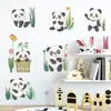 Nuevo LD64043 Panda Lindo de Dibujos Animados Decoración de Pared para Habitación Infantil Jardín de Infancia Pegatina de Pared DIY Autoadhesiva
