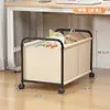 Cesta de Ropa Sucia, Cesta de Almacenamiento, Estante para Mochilas Debajo del Escritorio, Cesta Divisoria para Snacks, Carrito Móvil para Almacenamiento de Juguetes