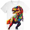 Camiseta de manga curta estampada digitalmente em 3D, popular no exterior, para o verão, solta, com efeito estereoscópico 3D para olho nu, sucesso europeu e americano