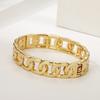 Pulsera Delgada al Por Mayor Hueca de Alta Gama Chapada en Oro Aleación Moda Sencilla Coreana Transfronteriza