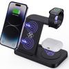 Productos Nuevos Seleccionados Cuidadosamente de Venta Caliente Transfronteriza Adecuados para Teléfonos, Relojes y Auriculares Apple, Dispositivo Multifunción Plegable Tres en Uno de Carga Inalámbrica