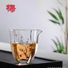 Taza Transparente Resistente al Calor para Preparar Té, Taza de Té con Filtro, Taza Hexagonal de Vidrio Petalo Flor de Ciruelo, Vidrio de Borosilicato Alto