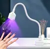 Lámpara de uñas de una palabra, cuello de cisne, lámpara de curado UV púrpura, lámpara de uñas, luz de noche LED, lámpara de uñas portátil pequeña