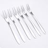 304 aço inoxidável pequeno garfo doméstico metal pastelaria sobremesa garfo bolo inserir lua bolo garfo cauda pontiaguda garfo frutas