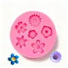 Molde de Silicone Flor Girassol Margarida Crisântemo Rosa Molde para Decoração de Bolo Fondant Chocolate