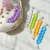 Corrente Colorida Curta Furo para Fivela de Chupeta Sapatos Flor Acessórios Diy Sapatos de Jardim Corrente Destacável Fivela Decorativa para Sapatos