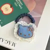 Diadema de Encaje Dulce con Encaje de Mezclilla Rellena de Algodón para el Cabello Kt Versátil Doble Cola de Caballo Adorno para la Cabeza Nuevo Otoño e Invierno para Niña Venta al por Mayor