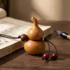 Llavero de calabaza de madera de durazno, colgante pequeño de calabaza personalizado de sándalo, cadena para teléfono, accesorio para bolso, accesorio creativo para hombres y mujeres