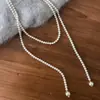 Colar Longo de Pérolas de Luxo Leve de Alta Qualidade para Mulheres 2025 Novo Estilo Suave Estilo de Nicho Corrente Longa em Camadas para Suéter Joias