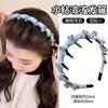 Nova Tiara de Cristal de Luxo Leve de Alta Qualidade para Adulto, Tiara Feminina Ondulada Top Alto com Presilha de Cabelo Dentada Antiderrapante