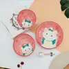 Novo Conjunto de 4 Pratos de Unicórnio, Louças Domésticas, Louças da Moda da Internet, Pratos de Cerâmica Criativos Fofos, Estilo Menina