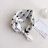 Bufanda de seda con cierre magnético de perlas para mujer, popular en línea, bufanda fácil de llevar para la clavícula, bufanda decorativa pequeña y simple