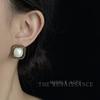Pendientes de perlas geométricas doradas antiguas, ligeras, de estilo antiguo, de estilo Hong Kong, de lujo y de gran sensación.