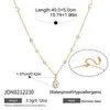 Elegante e Discreto Estilo Clássico Ouro 18K Aço Inoxidável Gota d'Água Zircônia Colar, Joia de Nicho de Luxo Leve Transfronteiriça com um Design Único