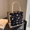 Bolsa de Mão de Lona Estilo Coreano Ins 2026 Verão Estudante Lancheira Bolsa de Lanche Estilo Japonês Bolsa de Armazenamento para Cosméticos