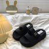 Pantuflas de Velcro Súper Populares con Suela Gruesa para el Verano de Mujer 2025 Nuevas Sandalias de Una Sola Tira para Personas Bajas para Aumentar Altura