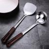 Cuchara para cocinar de acero inoxidable 304, pala, utensilios de cocina, mango eléctrico, espátula, antiquemaduras, engrosada, aislamiento térmico, juego de cuchara pala para cocinar