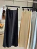 Falda Larga de Satén de Acetato de Cintura Alta para Mujeres Altas, Nuevo Estilo de Primavera, Elegante y Adelgazante, Falda Larga Bodycon