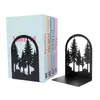 Soporte de libros de corte de metal con forma de árbol de la vida, venta al por mayor, soporte para libros de escritorio con forma de árbol, soporte para libros personalizado