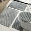 Conjunto de Banheiro Quatro Peças Cor Sólida Mais Vendido Transfronteiriço Tapete de Chão Tapete Absorvente Antiderrapante para Banheiro Tapete de Banheiro Tapete de Porta de Banheiro