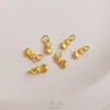 Cor Forte e Duradoura Sand Gold Cobre Moeda Espaçador Flor de Pessegueiro Pingente Ruyi Ábaco Caractere da Fortuna Pingente DIY Joias Pequeno Charme