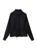 Primavera 2026 Nuevo Estilo Comercio Exterior Wholesale Estilo Europeo y Americano Moda para Mujer Elegante Camisa Decorada con Lazo Efecto Brillante