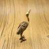 Nuevas grullas de latón para oficina en casa, pequeños adornos de escritorio, retro Wenwan, mascota de té, pisapapeles, artesanías, regalo, venta al por mayor