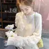 Suéter de Lentejuelas para Mujer, Moda Otoño, Estilo Casual, Nuevo Tejido Elegante 2026, Suéter Holgado de Manga Larga