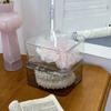 Caja de Almacenamiento de Cosméticos de Escritorio Acabado de Tocador Artículos de Aseo Domésticos Transparente Gran Capacidad Caja de Almacenamiento de Mascarillas con Tapa