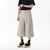 Pantalones casuales de rayas de alta gama estilo 'old money' para ir al trabajo, hombres, verano, nuevos, pierna ancha, holgados, de siete puntos, de longitud media, shorts, modernos