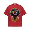 Stejwell E-commerce Transfronteiriço Exclusivo Estilo Americano Algodão Puro Pesado Gola Pequena Ombro Caído Manga Curta Camiseta para Homens e Mulheres Meia Manga Tendência