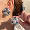 Europeos y Americanos Más Vendidos Ins Moda Simple Creativo Retorcido Distorsionado Distintivos Pendientes Nudo Joyería de Oreja Comercio Exterior Joyería para Mujer