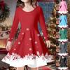 Comércio exterior roupas infantis meninas vestido outono e inverno novo manga longa manga curta natal princesa vestido infantil