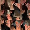 Aretes de mujer más vendidos 2025, nicho de alta gama, temperamento de lujo ligero, aretes de circonita, aretes de aguja de plata 925 al por mayor