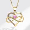 Collar de plata de ley de moda con circonita, diseño de 8 palabras grandes "Te Amo", joyería versátil al por mayor