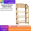 Suporte de Flores de Madeira Personalizado Suculenta Multi-Camada Interno Varanda Rack de Armazenamento Escada Suporte de Flores Suporte para Vasos de Plantas Suculentas Simples
