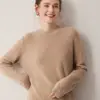 26 Otoño Invierno Nuevo Estilo Cinco Agujas Doble Hilo Engrosado 100% Cachemir Suéter para Mujer Cuello Redondo Pequeño Tejido Capa Base Suéter Cálido