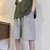 Short Esportivo Waffle para Homens, Verão 2026 Novo Estilo Americano Tendência Casual Versátil Soltinho Calça de Cinco Pontos