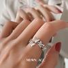 Anillo Danza de Mariposas Dulce Estilo Coreano y Japonés para Mujer, Moda Vintage Elegante Temperamento Anillo Abierto, Anillo para Dedo Índice Moderno