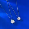 Nuevo Colgante Clásico de Moissanita de Plata S925 de Joyería Mujing, un Accesorio de Collar Versátil y de Moda para el Día a Día