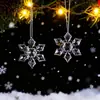 Decoraciones de Copos de Nieve Navideños Arreglo de Escena Navideña Adornos Colgantes Diy Copo de Nieve de 12 Pétalos Colgantes de Decoración Navideña