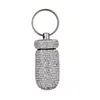 5 Botellas de Medicina de Aleación de Aluminio Completamente Incrustadas con Diamantes Transfronterizas, Latas de Medicina Mini Selladas Impermeables para Exteriores, Contenedores de Medicina Metálicos Portátiles