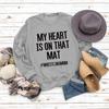 Amazon MI CORAZÓN ESTÁ letra estampada manga larga casual moda suéter de mujer ebay comercio exterior Venta al por mayor