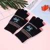 Guantes al por mayor del fabricante Opcionales Multicolores Pantalla Táctil Estampados Ciervo Dibujo Animado Otoño e Invierno Cálidos Acrílicos Guantes de Cinco Dedos