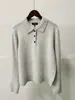 Jersey de Lana de Punto con Solapa y Media Botonadura para Viajar, Mezcla de Cachemir, Estilo Clásico, Suéter Cálido de Cachemir para Mujer Otoño e Invierno