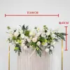 Decoración de Boda Arreglo Floral Guía de Pasillo Pasarela Floral de Boda Flores Artificiales Arte de Hierro Escena Fondo Floral de Pared Accesorios