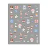 Redanco 5D En relieve Ins Celebridad de Internet Pegatinas para Uñas Oso Pequeño de Dibujos Animados Conejo Pequeño Calcomanías para Uñas de Diario He2042